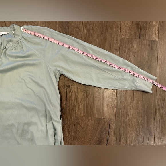 Rebecca Taylor long Sleeve Cotton belted Shirt Dress Size Large - Picture 14 of 15